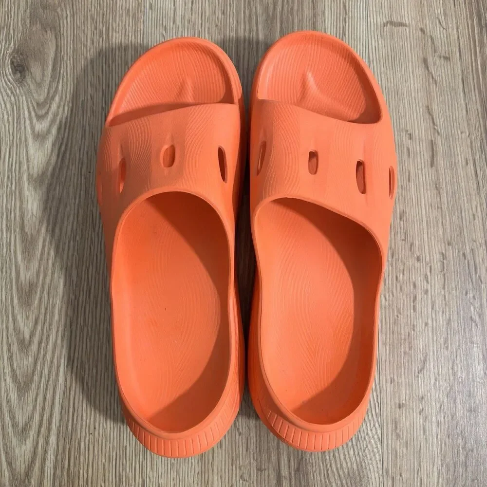 Hoka Ora Recovery 3 Slide Men’s Sz 11 Orange Neon Flame Sandal Athletic